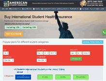 Tablet Screenshot of americanstudentinsurance.com